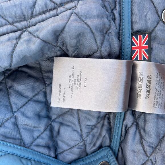 Vintage Belstaff Women’s Quilted Blue Lightweight Vest Gilet Diamond Medium - Picture 10 of 12